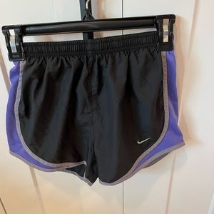 Nike size XS black/purple running shorts